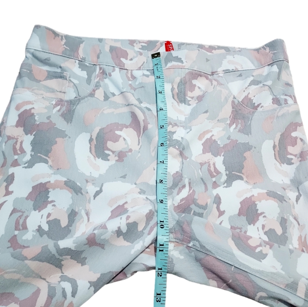 SPANX Jean-ish Blush Bloom Floral Leggings 20018R size L - Picture 7 of 11